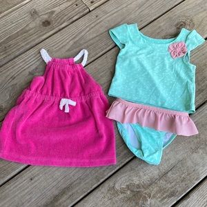 Circo bathing suit and swimsuit coverup